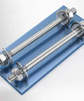 M12 Stainless Steel Double Ended Studs Threaded Rod Kit Four Sets For Through Wall Construction and Furniture Projects Includes Nuts