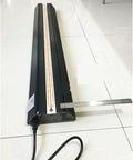 No Fuss Plug And Play Acrylic Heat Bender For Pvc Sheets Pro Grade Metal Bending Tool on white surface with measuring ruler.