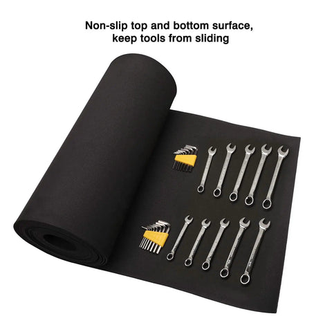 Heavy Duty Tool Box And Drawer Liner Mat 18 Inch Wide By 24 Feet Long Non Slip EVA Cushion Keeps Skid Free And Tools Protected