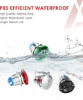 IP65 waterproof switches including Red 22mm Mushroom Head Momentary Push Button Switch IP65 Waterproof 5A SPST 12V 24V 36V DC 110V 250V AC