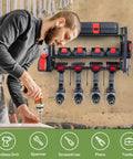 Heavy Duty Pro Grade Power Tool Organizer Wall Mount Rack With 3 Layer Metal Drill Holder for Garage Storage tool use