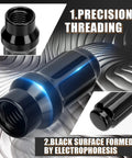 Close-up of 12x1.5 Lug Nuts 6 Spline Extended ET Closed End 24 Pc Set M12x1.5 with precision threading and black electrophoresis.