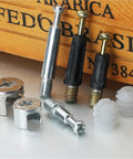 Heavy Duty Cam Lock Fittings Kit Featuring Solid Cam Nuts And Eccentric Bolts For Furniture Assembly and Cabinet Joinery Rust Proof Hardware. Screws and nuts for stable assembly.