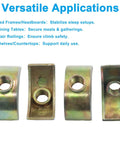 M6 Half Moon Nuts 12 Pack, 5mm Hole Diameter, versatile applications for woodworking and furniture assembly.