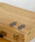 Retro Bronze Decorative Hinges Set Smooth Opening and Closing Zinc Alloy Hardware on Wooden Box