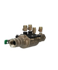Heavy Duty 1 1 2 Inch Double Check Backflow Preventer For Non Potable Water with brass fittings and EZSwap body for easy installation.