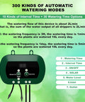 Control panel showing 10 interval times of Solar Drip Irrigation System With Timer For Garden, Patio And Raised Beds.