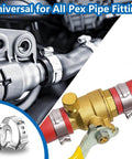 62 Piece 7 Size 304 Stainless Steel Single Ear Hose Clamps crimped on water and fuel lines, showing durability and corrosion resistance.