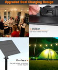 100Ft Solar String Lights Outdoor Waterproof With Remote Dimmer Lit Backyard Vibes 32 Vintage Edison Bulbs Solar Powered