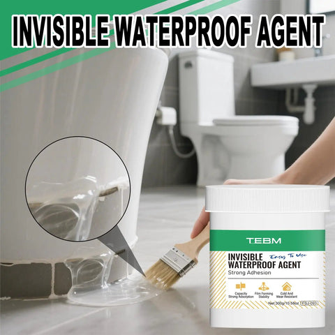 Heavy Duty Waterproof Sealant And Crystal Clear Coating With Invisible Leak Shield For Indoor And Outdoor Surfaces applied to a bathroom corner.