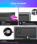 Easy installation steps for Smart LED Strip Lights 16.4 Foot RGB With WiFi Works With Alexa And Google Home App Control Music Sync