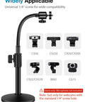 Heavy Duty Flexible Webcam Stand Arm With Smooth Tilting Desk Camera Mount Holder For Universal Quarter Inch Threads And Logitech Gear with adjustable neck.