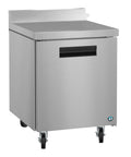 Heavy Duty Single Section Freezer With Slick Stainless Steel Door And Wide Countertop Worktop, mobile with flat top for easy food prep.
