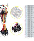 Raspberry Pi GPIO Breakout Starter Kit With 830 Tie Point Solderless Breadboard, 40pin Rainbow Ribbon Cable, And 65 Jumper Wires for prototyping