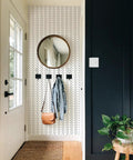 Black And White Peel And Stick Herringbone Wallpaper For Bathroom Modern Geometric Self Adhesive Contact Paper in entryway