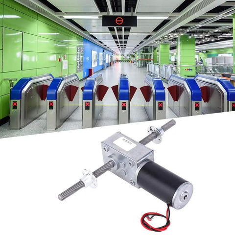 Dual Right Handed M8 Shaft Gear Motor With Flange For Lift Systems And Precision Motion Control Coaxial Twin Shaft Geared Speed Reducer With 50 To 1 Reduction For Smooth Reliable Linear Actuation, used in lift gates