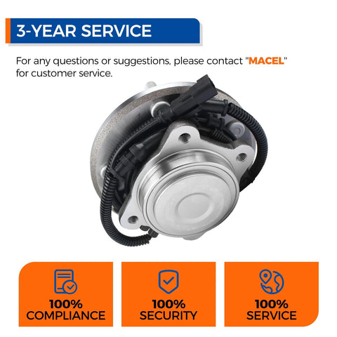 Rear Wheel Hub And Bearing Assembly Fits 2012-2016 Chrysler Town And Country, 2012-2020 Dodge Grand Caravan, shown with ABS components