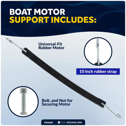 Beefy Outboard Transom Saver With Roller Mount Heavy Duty Motor Support Bracket Adjustable From 20.5 Inches To 31 Inches Shock Absorber Included Fits Most Outboards Up To 200 HP On Boat Trailers