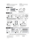 Instructions for Slap On Universal Picture Frame Hangers Deliver Dead Easy Damage Free Wall Mounting, showing application steps.
