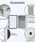 Accessories of ABS Plastic IP65 Dustproof Waterproof Junction Box With Hinged Shell And Clear PC Cover Gray 5.9 X 3.9 X 2.8 Inches