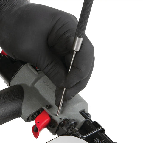 Using 8 Inch Long Pin Punch Set 5 Piece Carbon Steel With Knurled Handles For Deep Pin Removal In Obstructed Areas Includes 1/8 Inch 3/16 Inch 1/4
