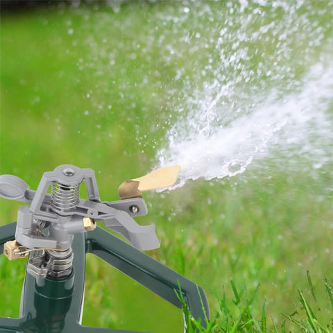Heavy Duty Zinc Alloy Pulsating Impact Sprinkler For Yard And Lawn With Metal Base Adjustable Sprinkler Head spraying water