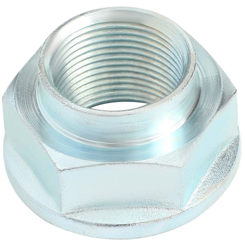 Close-up of a metal wheel hub nut for Front Right Steering Knuckle Assembly For 2001 To 2004 Ford Escape And Mazda Tribute 2.0L 3.0L