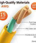 Cross-section of Tough As Nails 50 Foot Outdoor Extension Cord showing copper conductors, PVC jacket, and flexible design.
