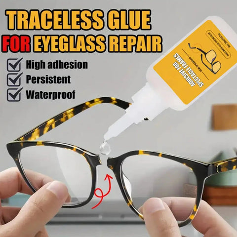 Eyewear Frames Repair Glue With Fine Tip Quick Bonding for Broken Glasses Temples Instant Adhesive application on eyeglass hinge