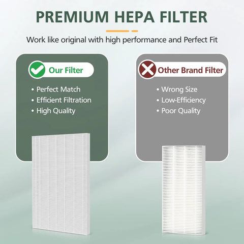 4 Pack Size 21 HEPA Replacement Filter A Compatible With Winix PlasmaWave Air Purifiers 5300-2 6300 6300-2 C535 infographic