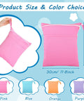 4 Pack Wet Dry Diaper Bags For Baby Cloth Diapers And Swim Gear Waterproof Reusable Travel Organizer in pink, blue, orange, purple