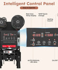 Full Auto Cup Sealing Machine For Bubble Tea Spots 88 89 90 95 Mm Electric Boba Sealer control panel display