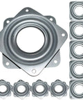 Heavy Duty Lazy Susan Hardware Set Featuring A 3 Inch Square Ball Bearing Swivel Plate With 120 Lb Capacity, multiple pieces