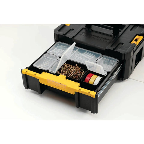Sturdy T Stak III Deep Drawer Tool Storage Box With Drawer Built Tough As Nails For Impact Drivers Yellow And Black Construction Case