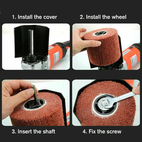 Assembly guide for Beast 1400W Burnishing And Polishing Tool With Dual Handheld Handles 3000 RPM High Speed Sander steps.