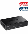 Gigabit Desktop Switch With Five RJ45 Ports For Fast Home Or Office Network, Plug And Play Ethernet Splitter, Silent Fanless Metal Enclosure