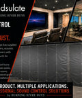 Heavy Duty Two Pound Mass Loaded Vinyl Roll for soundproofing in home theater and meeting rooms, 4x130 ft black barrier.
