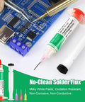 Pro Grade Lead Free Solder Paste With No Clean Flux No Mess And 10 Ft Desoldering Wick Braid for precise electronics soldering.