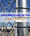 Heavy Duty 20 Inch Zip Ties 250 Lb Capacity Big Thick Nylon Cable Ties For Outdoor Use UV Resistant 30 Pack Extra Wide 0.49 Inch