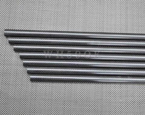 Roll Wrapped Carbon Fiber Tube 6mm Outer Diameter 5mm Inner Diameter 1000mm Length 3K Gloss Plain Finish Two Piece Pack Japan Import Quality For DIY Projects Built Tough, stacked tubes