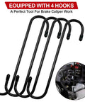 4 In 1 Universal Disc Brake Caliper Compression Tool With Four Caliper Hangers shown with hooks for brake work.