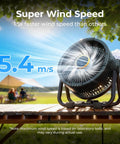 Rechargeable 20000mAh Portable Fan With 4 Speed Settings 9 Inch Blade outdoor on table, super wind speed 5.4 m/s