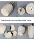 Cotton Polishing Wheel Kit For Drill With Buffing Wheels For Aluminum Chrome Stainless Steel And Metal Polishing in packaging