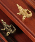 Dope Brass Alligator Shaped Cabinet Knob And Drawer Handle For Kitchen Cabinets Dressers Wardrobes And Nightstands With Durable Finish