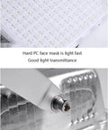 JUDYSSY Led Flood Lights Outdoor Security Lights White 20V Led Work Light, 200w, showing hard PC face mask and metal bracket connection.