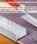 Ultra Handy 5.3 Inch Aluminum Miter Box With Precise 3 Angle Cutting Guide for 45 90 135 Degree Miter Cuts on Wood, Plastic, Soft Metal