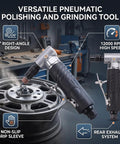 Compact 90 Degree Right Angle Pneumatic Air Die Grinder Hit 12000 RPM for precise grinding on wheel hubs.