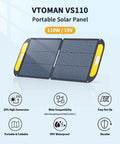On The Go Portable Power Station 600W With 110W Solar Panel LiFePO4 Battery Solar Generator 299Wh featuring solar panel