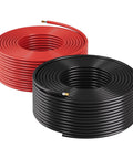 Beefy Heavy Duty Solar Panel Extension Cable Kit 100 Ft Black and 100 Ft Red, 10 AWG 6 Square Millimeter PV Tinned Copper Wire