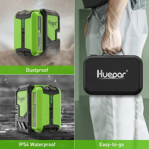 Pro Grade Four Vertical Lines And One 360 Degree Horizontal Line Self Leveling Laser Level With Green Cross Line Plumb Dot Rotating Base Dual Li Ion Battery Ideal For Tiling Flooring And DIY Room Layout